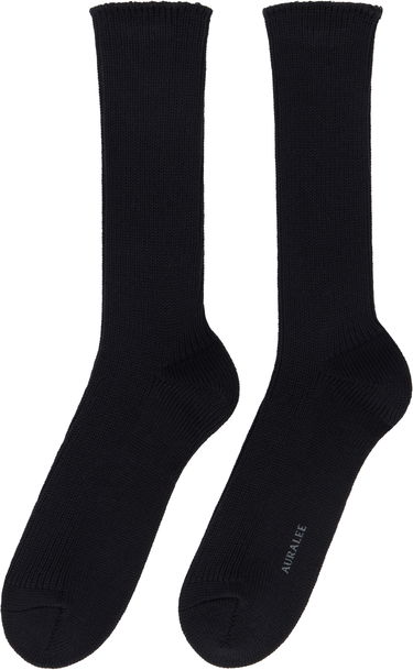 Ponožky AURALEE AURALEE Cotton Cashmere Low Gauge Socks Šedá | A00S01SX-M, 4