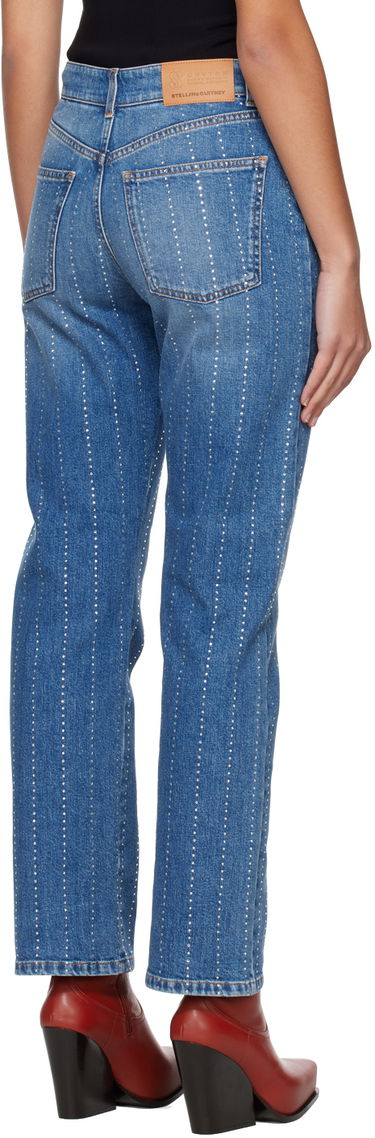 Džínsy Stella McCartney Stella McCartney Embellished Straight-Leg Jeans Modrá | 6D00293SOH95, 2