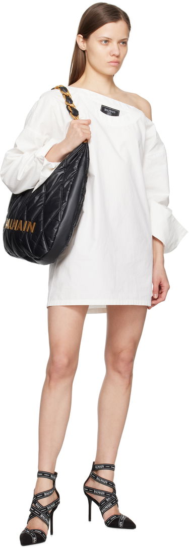 Kabelka Balmain Balmain 1945 Quilted Hobo Bag Čierna | EN1BT929TNDT, 3