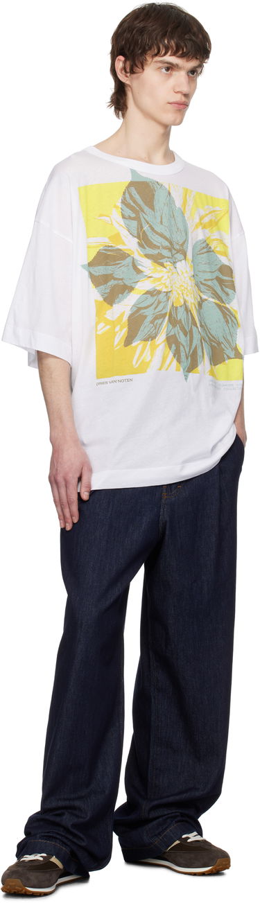 Tričko Dries Van Noten Dries Van Noten Floral Graphic T-Shirt Biela | 251-021141-1608, 3
