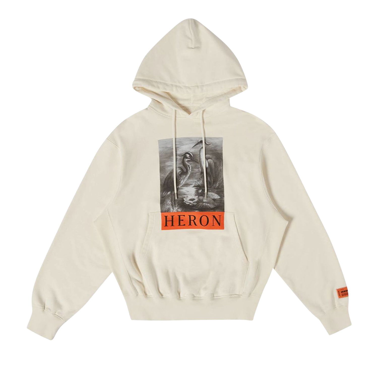 Mikina HERON PRESTON NF Heron BW Hoodie Biela | HMBB024C99JER0030110, 1