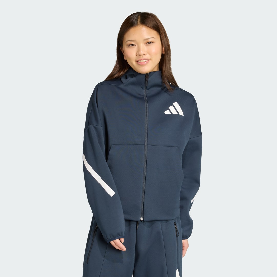 Mikina adidas Performance Z.N.E. Full-Zip Hoodie Navy | JW5320, 0