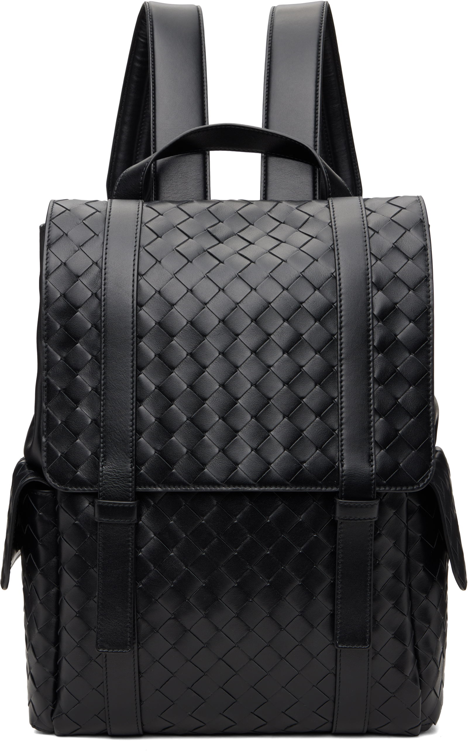 Woven Leather Backpack