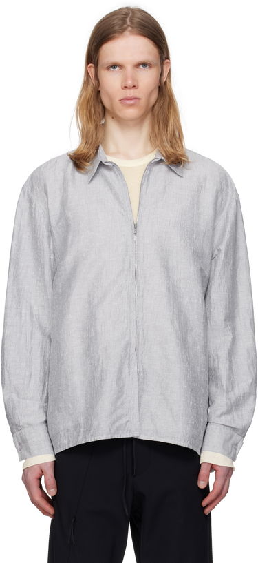 Košeľa Post Archive Faction (PAF) 8.0 Right Striped Zip Shirt Šedá | 8.0 TSR-ST, 0