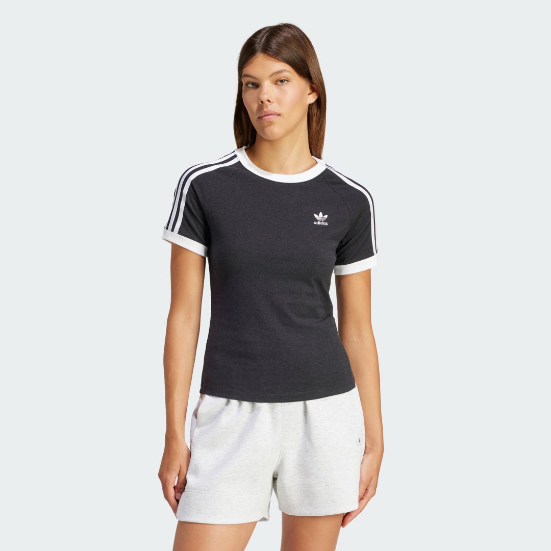 Tričko adidas Performance 3-Stripes Slim Raglan T-Shirt Čierna | IU2429, 0
