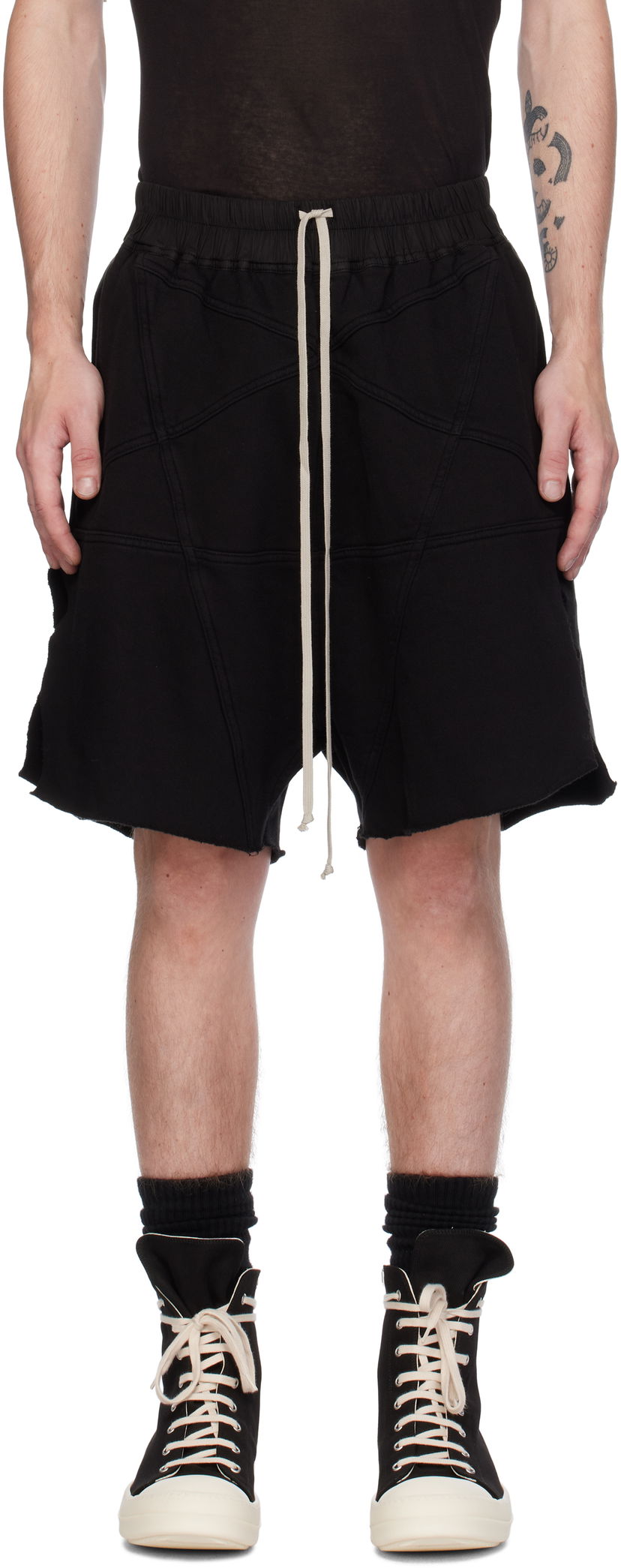 Šortky Rick Owens Porterville Jersey Trucker Cut Off Shorts Čierna | DU02D2388 FET1