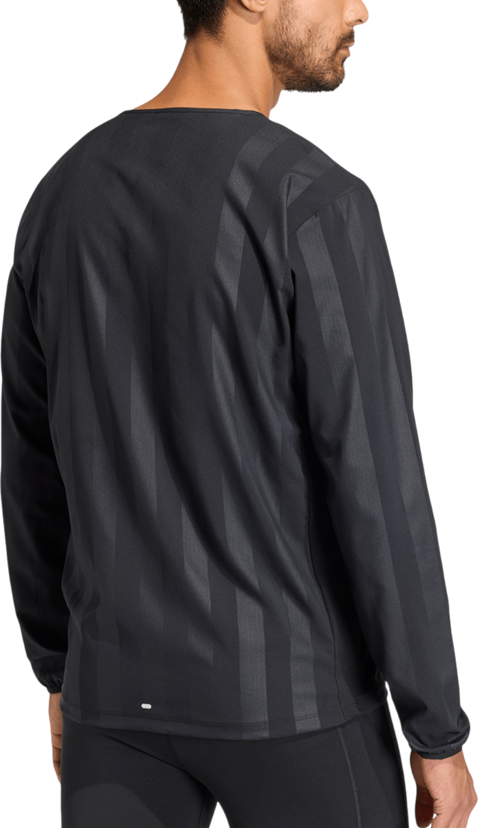 Mikina adidas Originals adi365 Seasonal Striped Quarter-Zip Running Top Čierna | jz2221, 1