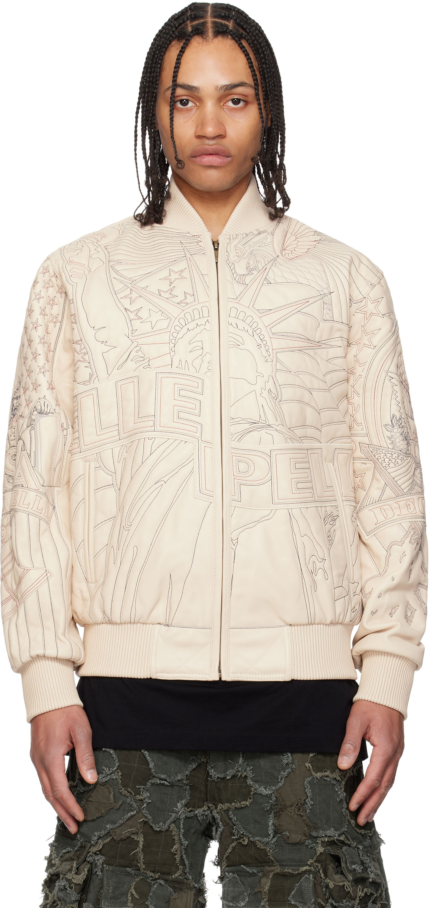 Bomber bunda Who Decides War Who Decides War Pelle Pelle Edition Monument Leather Jacket Béžová | 1131500019SS25, 0