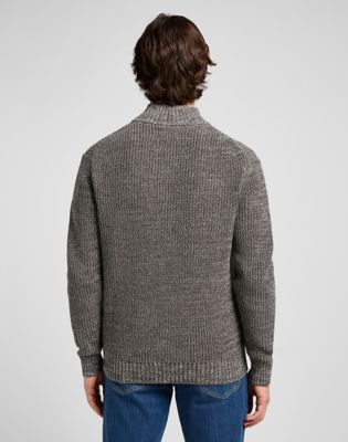 Sveter Lee Relaxed Fit Zip Cardigan XXL Šedá | 112370540, 0