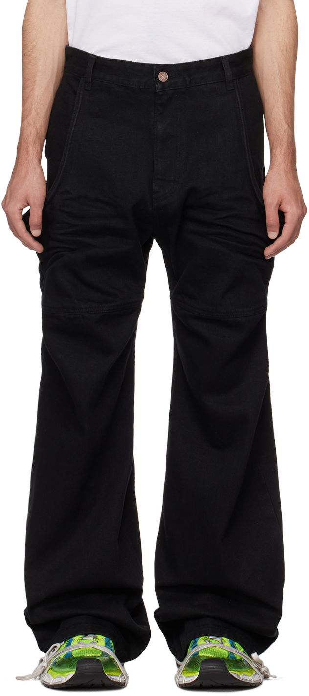 Cargo nohavice We11done Wire Relaxed-Fit Jeans Čierna | WD-DP0-24-339-M-BK, 0