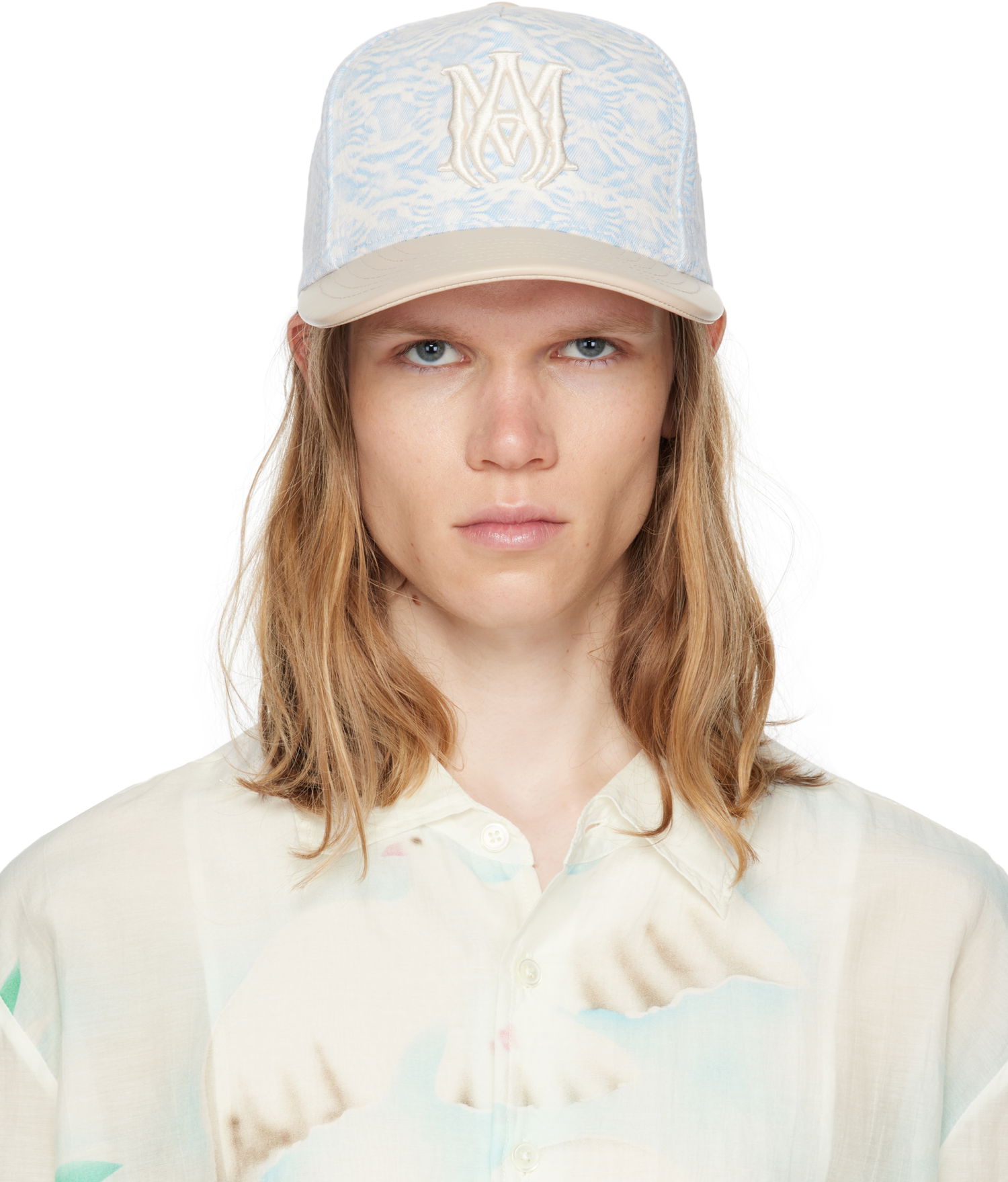 Šiltovka AMIRI AMIRI MA Leather Brim Denim Cap Modrá | AMHACP1066, 0