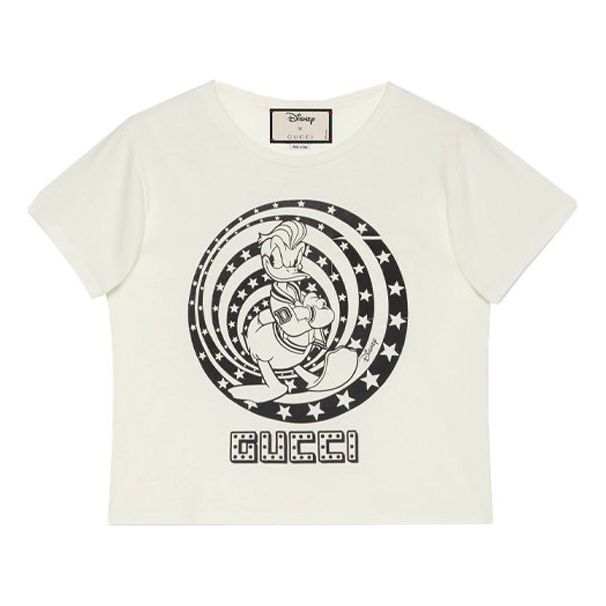 Tričko Gucci Disney x  Donald Duck Print T-Shirt Biela | 644674-XJDBE-9095, 0