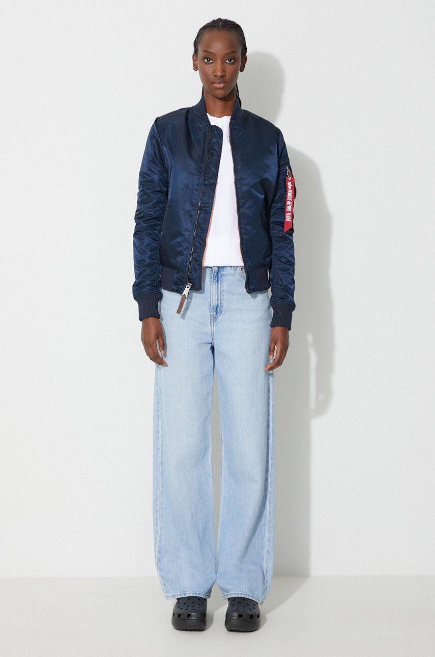 Bomber bunda Alpha Industries Bomber Jacket Modrá | 133009.07, 1
