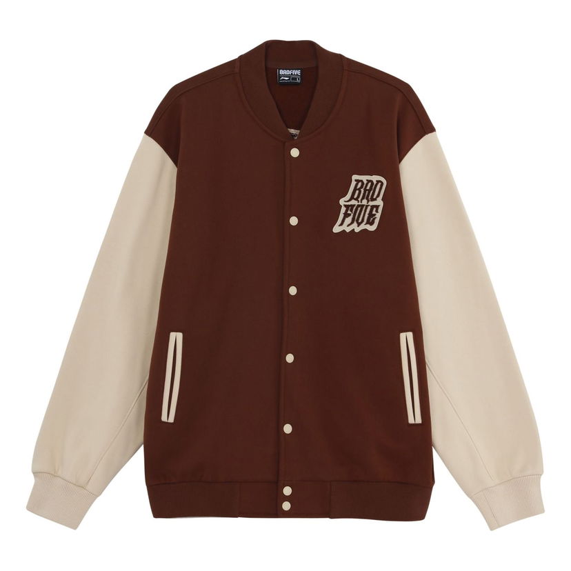 Bomber bunda Li-Ning Graphic Baseball Jacket Hnedá | AJDT043-7