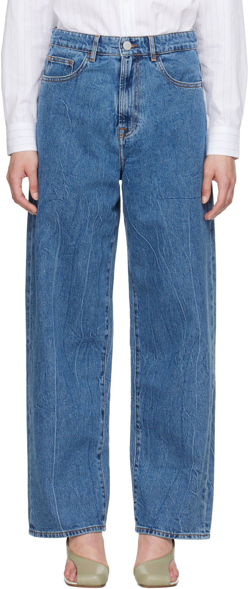 Džínsy Róhe Baggy Fit Jeans Modrá | 415-31-175