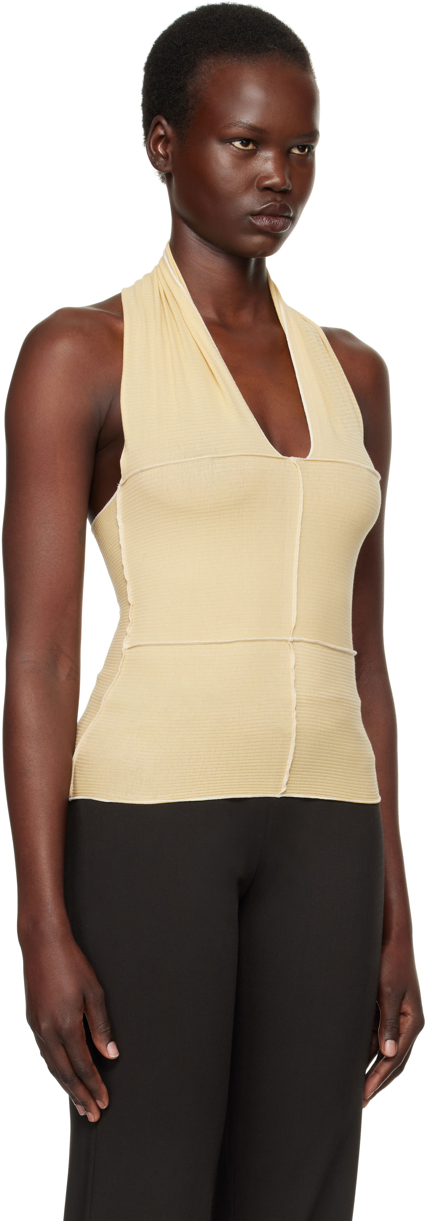 Tielko Baserange Halter Neck Top Žltá | TOCH-RB-SP25, 1