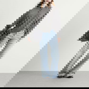 Sveter Anine Bing Lee Polo Sweater Šedá | A-09-11903-MHG1, 4