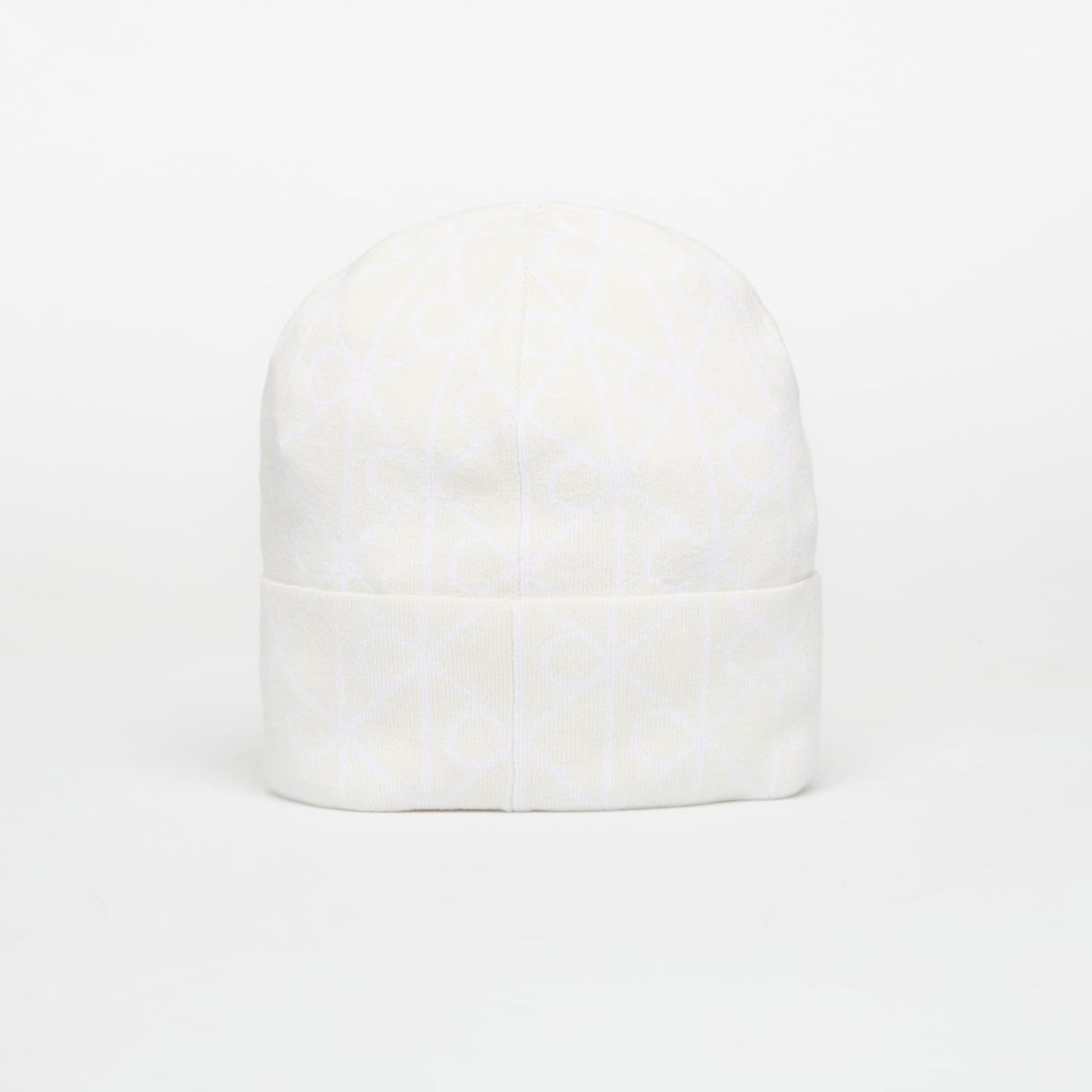 Kulicha CALVIN KLEIN Calvin Klein Emblem Aop Fine Knit Beanie Biela | LV04D8050G FUP, 1