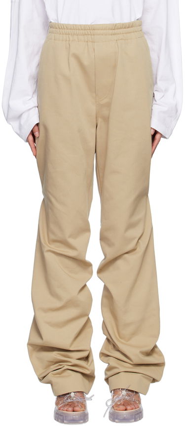 Nohavice We11done We11done Banded Shirring Trousers Béžová | WD-PT1-23-296-U-BG, 0