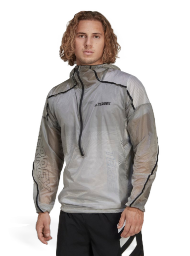 Vetrovka adidas Performance Terrex Agravic Windweave Pro Windbreaker Šedá | H11748