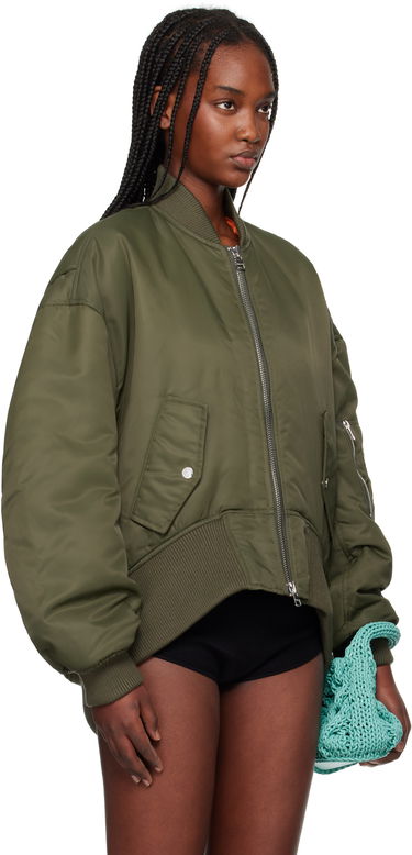 Bomber bunda JW Anderson JW Anderson Oversized Bomber Jacket with Curved Hem Navy | JK0381-PG1696, 4