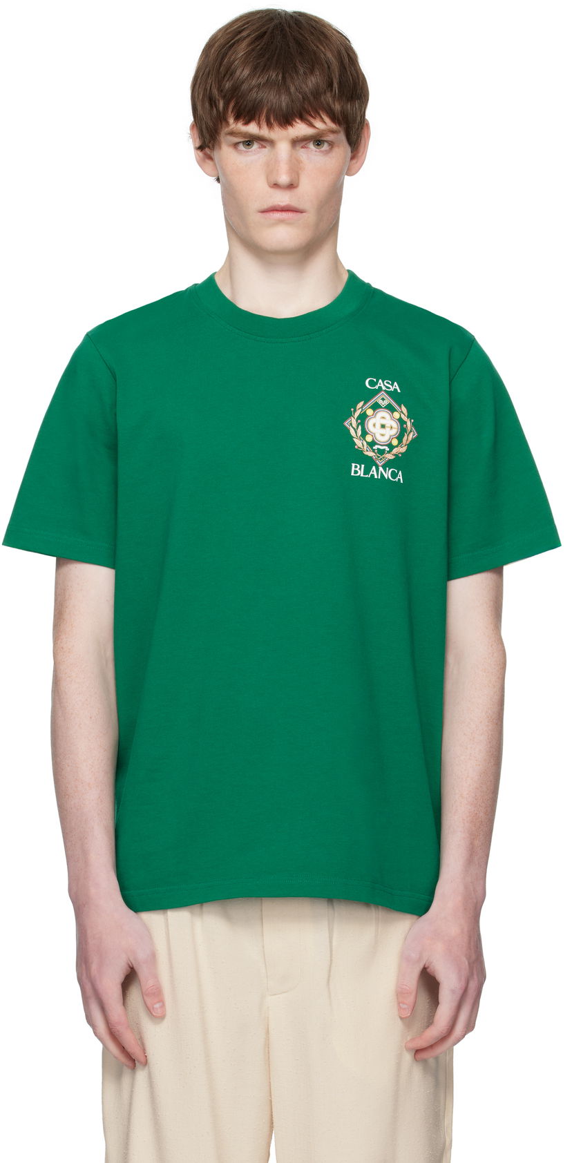 Tričko Casablanca Casablanca Championship Diamond T-Shirt Zelené | MPF25-JTS-001-13-EX