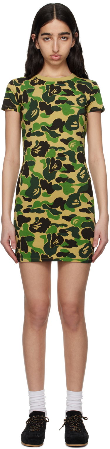Šaty BAPE A Bathing Ape ABC Camo Jersey Minidress Zelené | 001OPL302001L, 0
