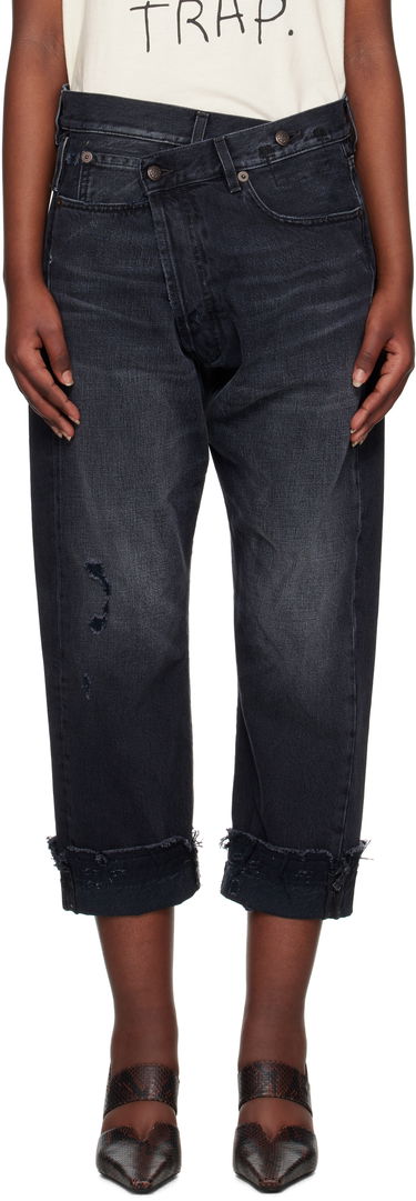 Džínsy R13 R13 Crossover Cropped Jeans Čierna | R13W2048-394, 0