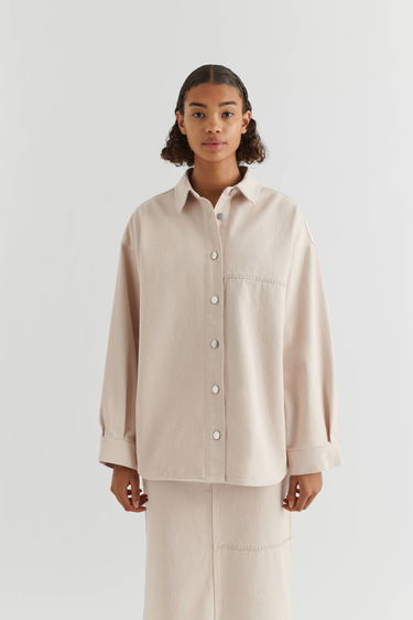 Košeľa AXEL ARIGATO Glaze Oversized Shirt Béžová | A2161001, 2
