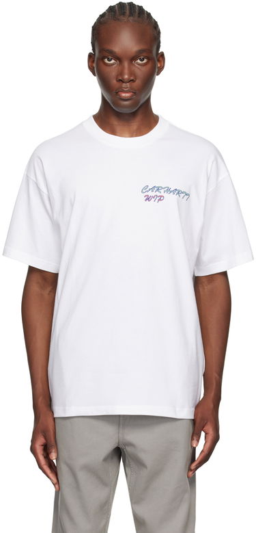 Tričko Carhartt WIP Gelato Logo-Print T-Shirt Biela | I033668, 0