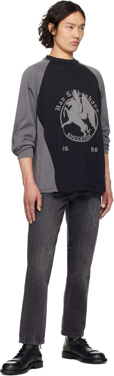 Sveter Han Kjøbenhavn Han Kjobenhavn 'Successor' Print Long Sleeve T-Shirt Čierna | M-134367, 3