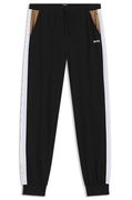 Cotton-blend lounge joggers with contrast panels
