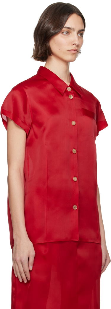 Košeľa Khaite KHAITE Keefe Silk Shirt Červená | 23833002, 1