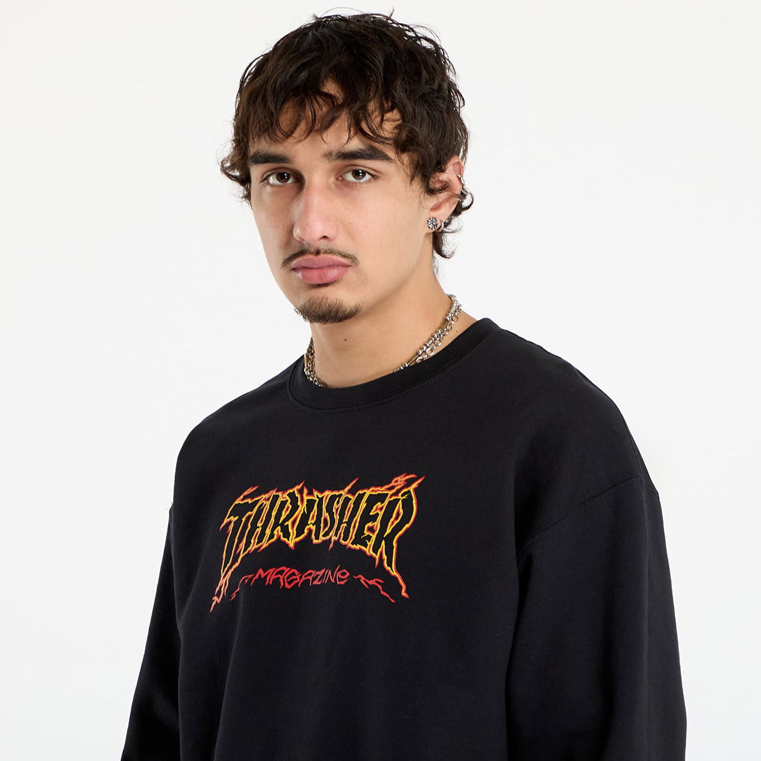 Mikina Thrasher Thrasher Cracked by Exteenager Crewneck Čierna | 145775, 1