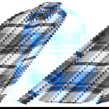 Košeľa BAPE Checked Overshirt Modrá | 001SHK801004M-BLU, 1