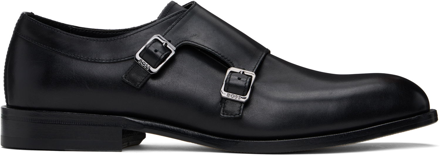 Oblečenie BOSS Flexible Sole Monk Strap Shoes Čierna | 50536161, 0