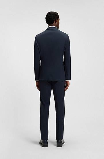Bunda BOSS Slim-Fit Packable Water-Repellent Stretch Blazer Navy | 50543480, 1