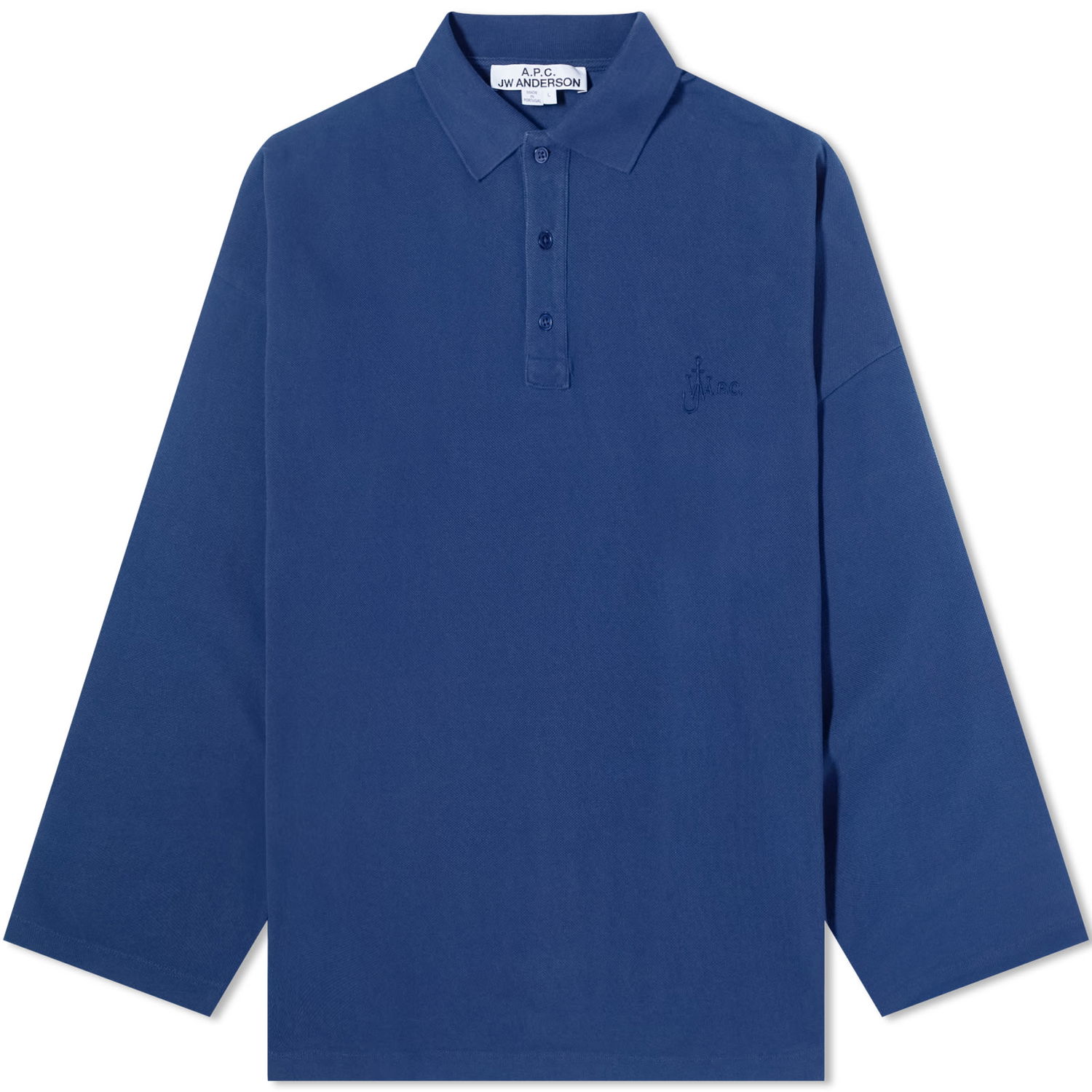 Polo tričko A.P.C. JW Anderson x Murray Oversized Pique Polo Tee Navy | COGUZ-M26280-IAJ, 0