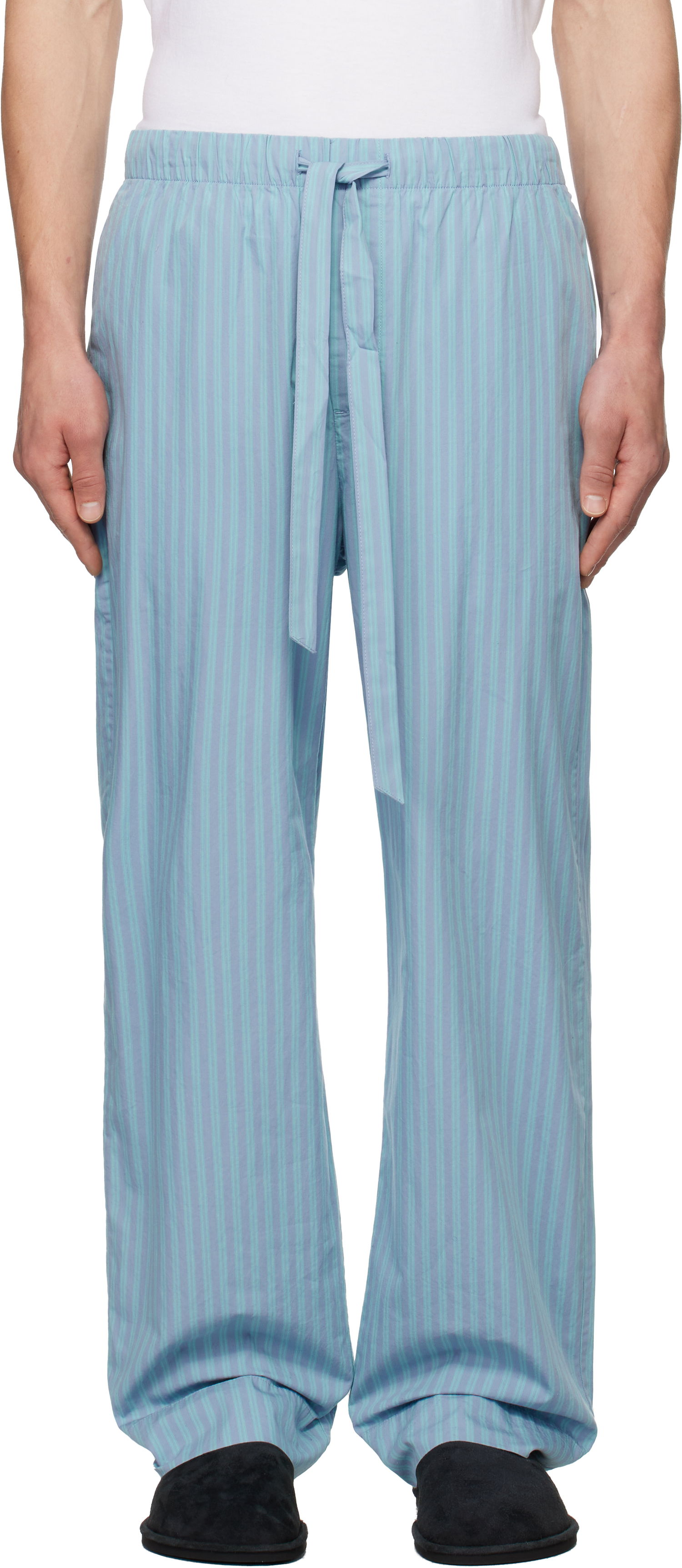 Pyžamo TEKLA Cotton Poplin Pyjama Pants Modrá | SWP-MIS, 0