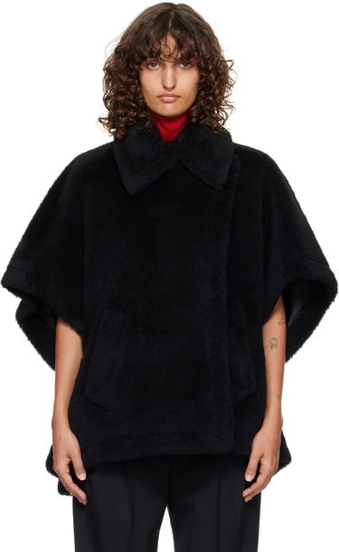 Kabáty Max Mara Max Mara Tebe1 Faux Fur Cape Čierna | 2524736122600, 0