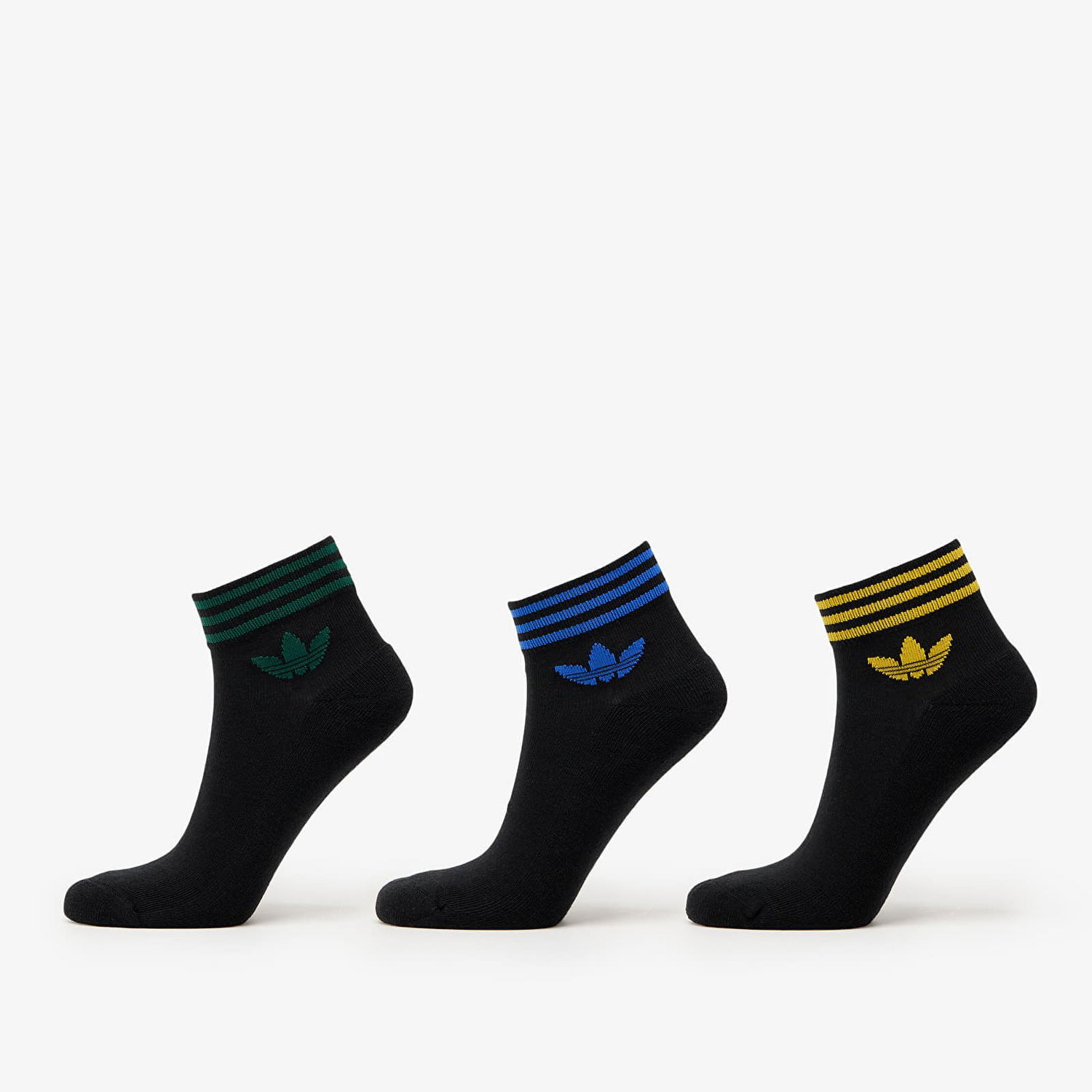 Ponožky adidas Originals Trefoil Ankle Socks 3-Pack Čierna | JI9488, 0