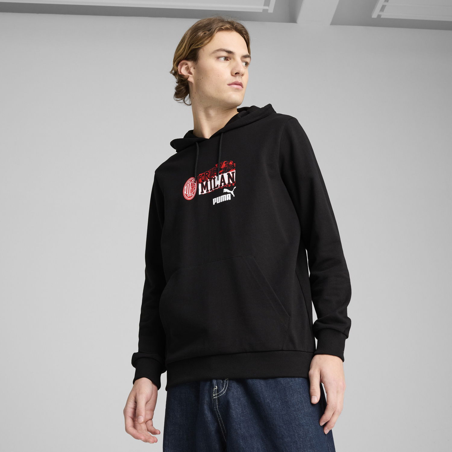 Mikina Puma AC Milan ftblNRGY Men's Hoodie Čierna | 779323_07, 0
