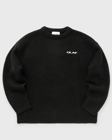 Mikina ØLÅF Drift Knitted Crewneck Sweatshirt Čierna | M180703-BLACK, 0