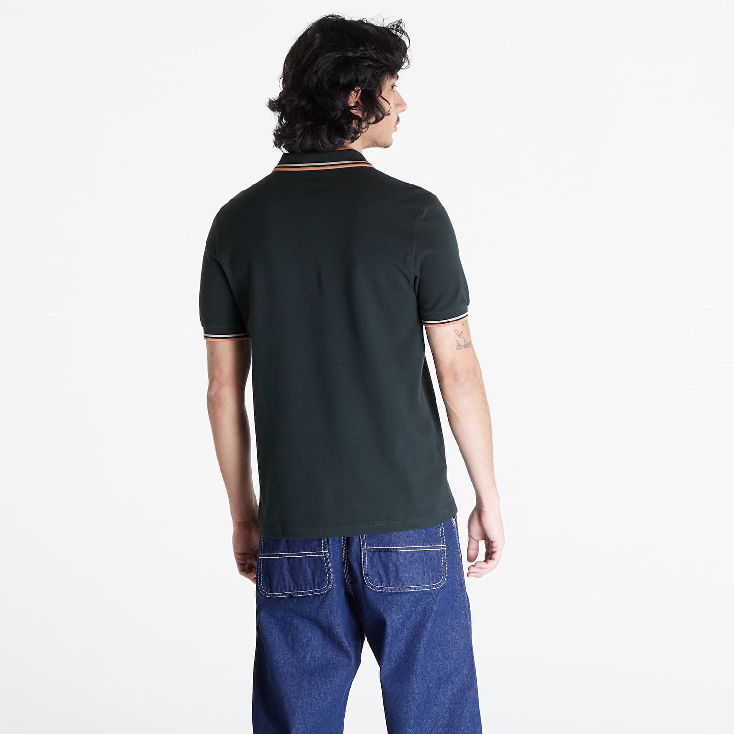 Polo tričko Fred Perry Twin Tipped Polo Tee Zelené | M3600 U94, 1