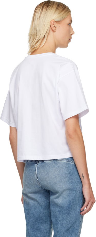 Crop Top Diesel Cropped Cut-out Logo T-shirt T-Buxt-Crop-Od Biela | A15096 0NIAX, 2