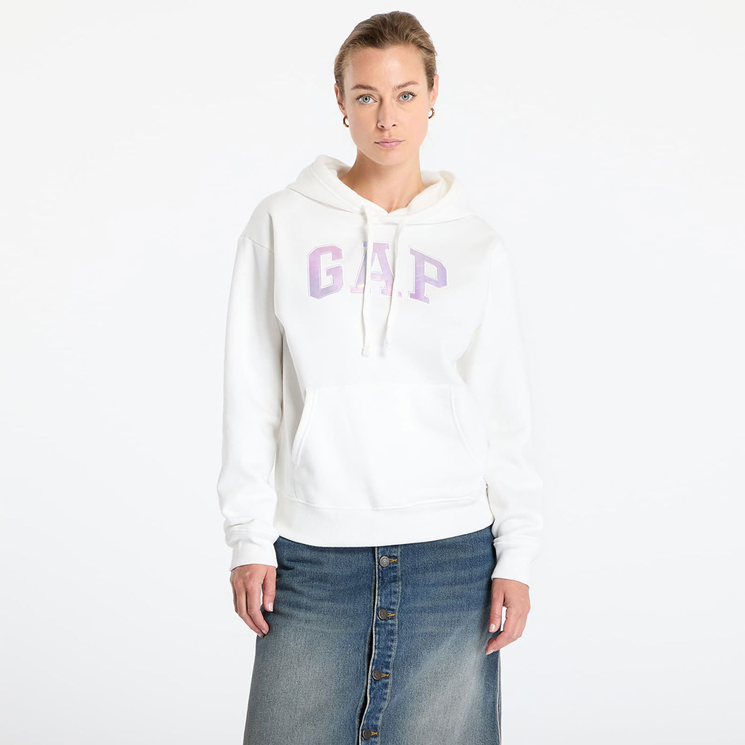 Mikina GAP Logo Hoodie Biela | 463506-83, 0