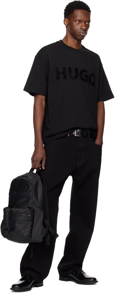 Batoh BOSS Twill Backpack with Logo Trim Čierna | 50547405, 4