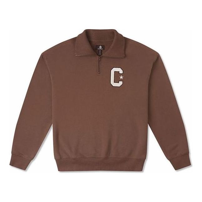 Mikina Converse Essential Quarter-Zip Sweatshirt Hnedá | 10026553-A02, 0