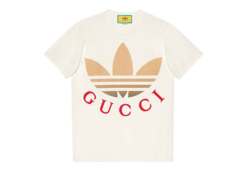 Tričko Gucci adidas x Logo T-shirt White/Beige Béžová | 548334 XJE7A 9275