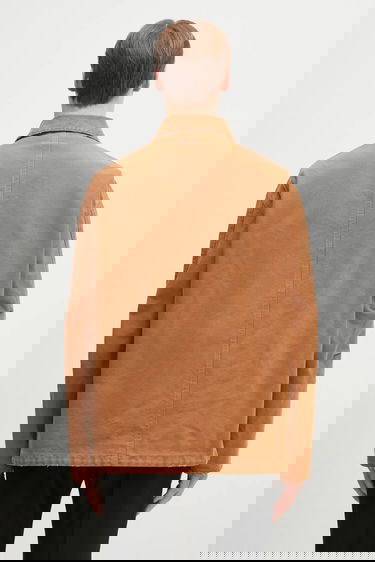 Bunda Maison Margiela MM6 Maison Margiela Collared Full-zip Utility Jacket Hnedá | SH0AM0048, 2